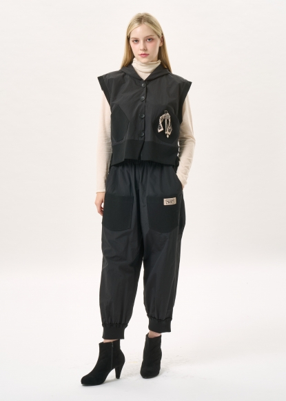 리본자수 참장식 블루종 베스트(I9W2VT20)