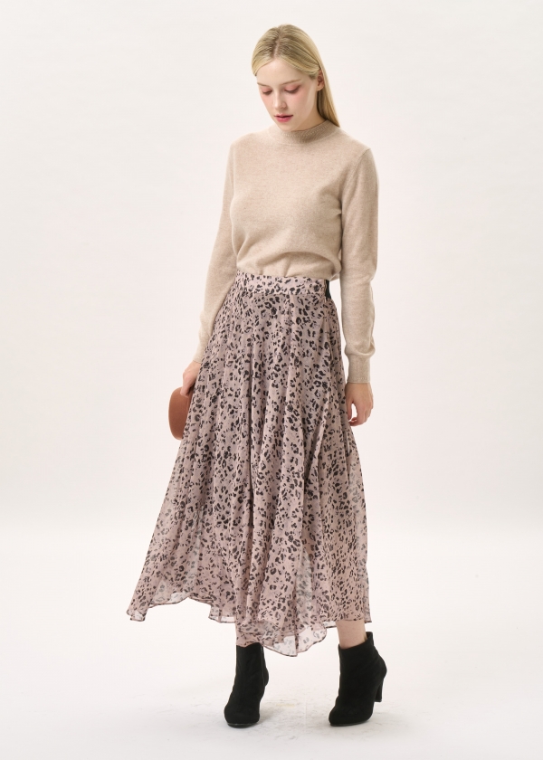 시폰 프린트 맥시 스커트(I9W2SK01)