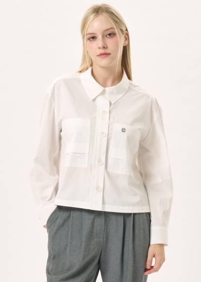 투 포켓 크롭 셔츠 (I9W2BL06)