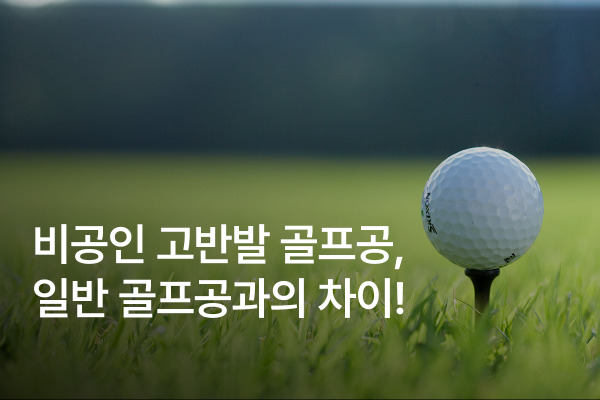 비공인 고반발 골프공, 비거리가 고민이라면 사용해 보세요!
