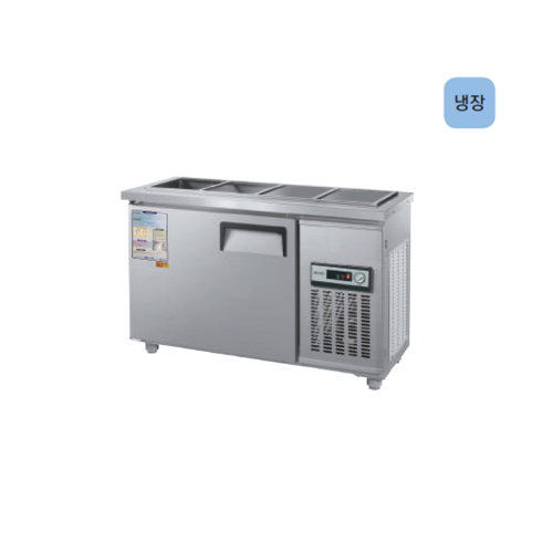 [보급형]우성 일반 찬밧드 냉장고 1200(4자,냉장) WS-120RB[D5] 직냉식 (메탈,올스텐,아날로그,디지털)