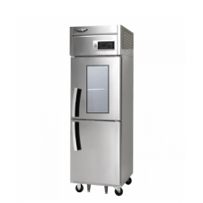 라셀르 25박스 냉장고 직냉식 고급형, 냉장2칸(1-Glass Door) (LD-625R-1G)