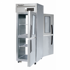라셀르 25박스 냉장고 간냉식 고급형 양문형, 냉장2칸(2-Glass Door) (LP-525R-1G)
