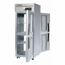 라셀르 25박스 냉장고 간냉식 고급형 양문형, 냉장2칸(4-Glass Door) (LP-525R-2G)