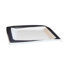 KO 파인즈라인(블랙) 퓨전마름모형정사각접시中