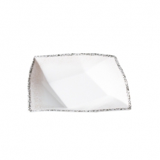 KO 화이트마블 다이아사각접시