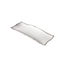 KO 화이트마블 줄무늬생선접시