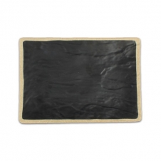 KDS 앤틱블랙 돌무늬웰빙직사각스끼다시