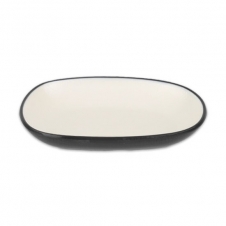 KDS 체크투톤 블랙앤화이트 타원주찬그릇