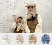 (AD) 50021-CM 아동뽀글곰돌이귀후드머플러