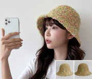 (F) 52024-CM 블렌딩밀짚니트벙거지