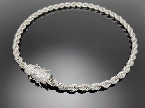 6mm Rope Chain with Iced clasp