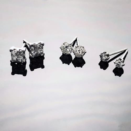 Princess cut Natural Diamond Earring / Nose Ring