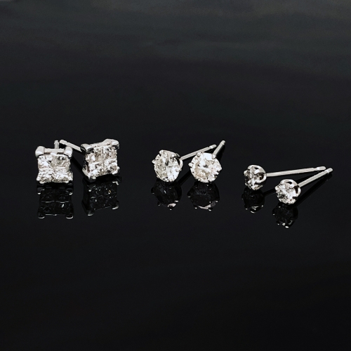 Princess cut Natural Diamond Earring / Nose Ring