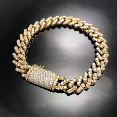 7.7ct Natural Diamond Miami Cuban Bracelet