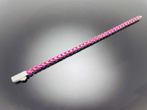 Made to Order - Color Tennis Chain Bracelet Pink Red