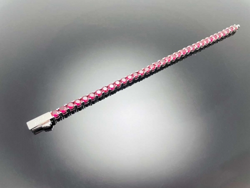 Made to Order - Color Tennis Chain Bracelet Pink Red