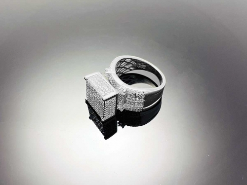 Square Diamond Pave Ring
