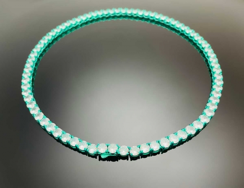 Color Tennis Chain Necklace with New Clasp Mint