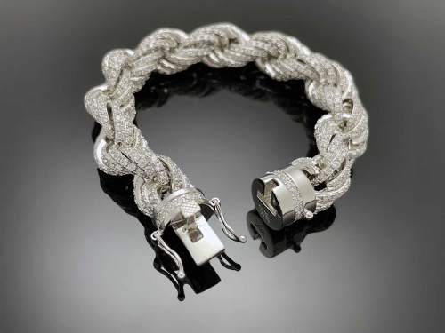 Iced Rope Chain Bracelet