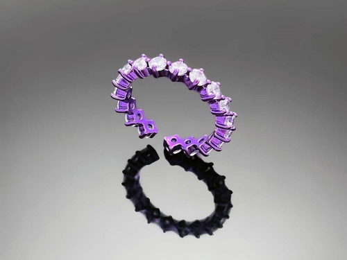 4prong Compass Layered Ring Candy Purple