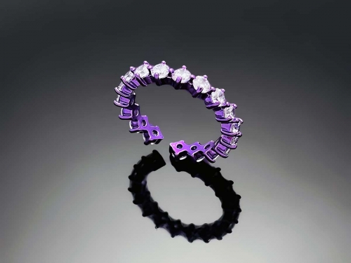 4prong Compass Layered Ring Candy Purple