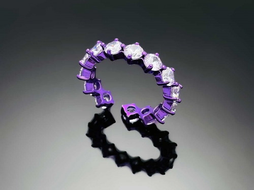 4prong Compass Layered Ring Candy Purple