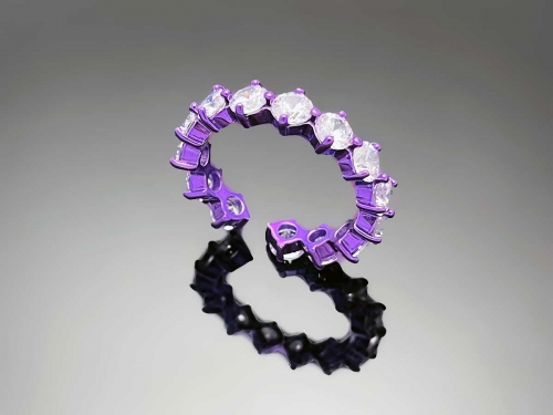 4prong Compass Layered Ring Candy Purple