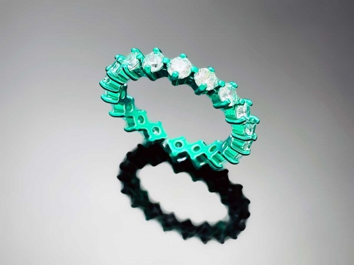 4prong Compass Layered Ring Candy Mint