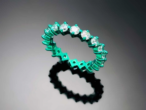 4prong Compass Layered Ring Candy Mint