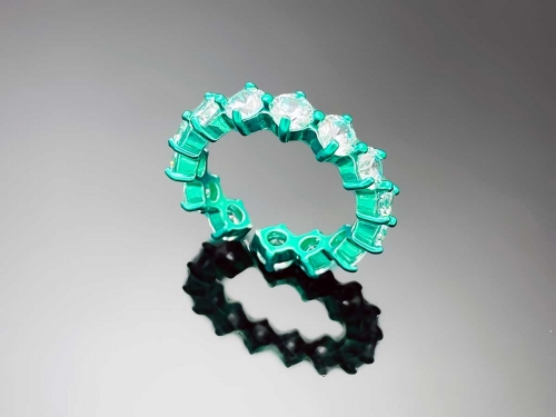 4prong Compass Layered Ring Candy Mint