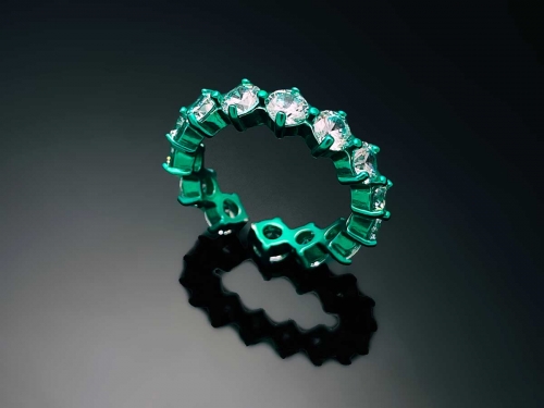 4prong Compass Layered Ring Candy Mint