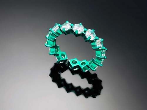 4prong Compass Layered Ring Candy Mint