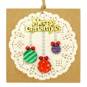 크리스마스 미니엽서-장식볼