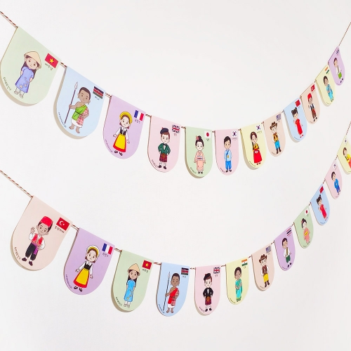 뜯어만들기! 세계여러나라 가랜드만들기