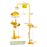 SD-CES AE 에폭시 일체형비상샤워기 강산취급사업장 발판식 비상샤워기 인체샤워 스테인레스 스틸 재질 유럽CE인증