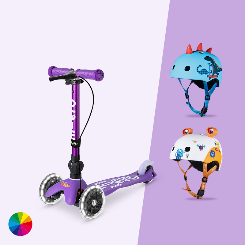 미니 폴더블 LED + 아시안핏 3D 헬멧 세트