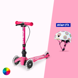 미니 폴더블 LED + 아시안핏 헬멧 세트