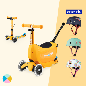 미니 투고 디럭스 플러스 LED+푸쉬바+아시안핏 헬멧 세트