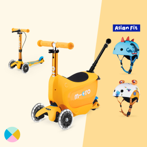 미니 투고 디럭스 플러스 LED+푸쉬바+아시안핏 3D 헬멧 세트