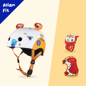 헬멧 아시안핏 + 스쿠터 벨 + 뉴 보호대 (몬스터 세트)