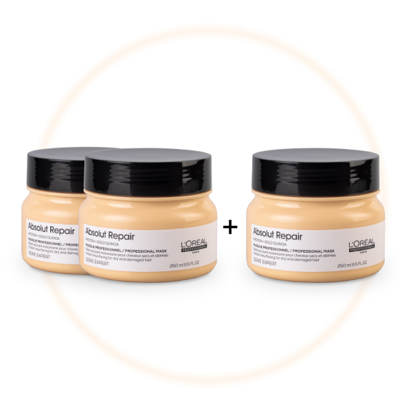 [2+1] 로레알 염색모 탈색모관리 앱솔루트 마스크 선물용 프리미엄 헤어팩 250ml