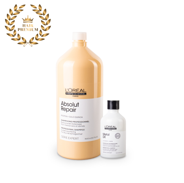 로레알 앱솔루트 샴푸 1500ml + 메탈디엑스 샴푸 300ml 미용실케어 세트