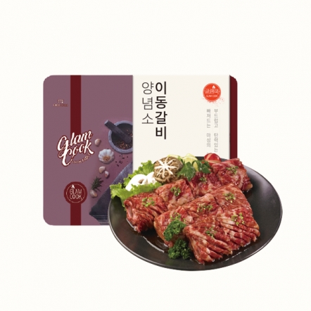 [허리케인바베큐] 양념 소 이동갈비 1kg 6대