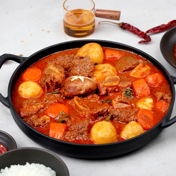 [글램쿡] 수제양념 한끼뚝딱 매운소갈비찜 1kg