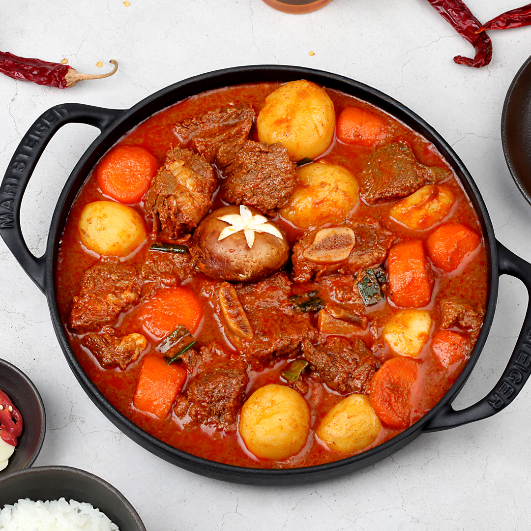 [글램쿡] 수제양념 한끼뚝딱 매운소갈비찜 1kg