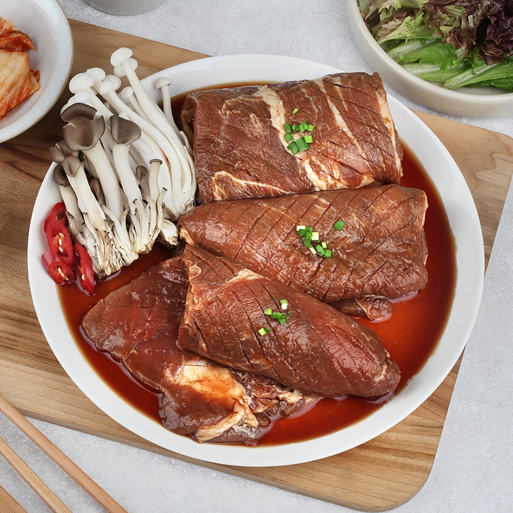[글램쿡] 천연과일숙성 수입산 과일양념 돼지갈비 1.8kg-4대