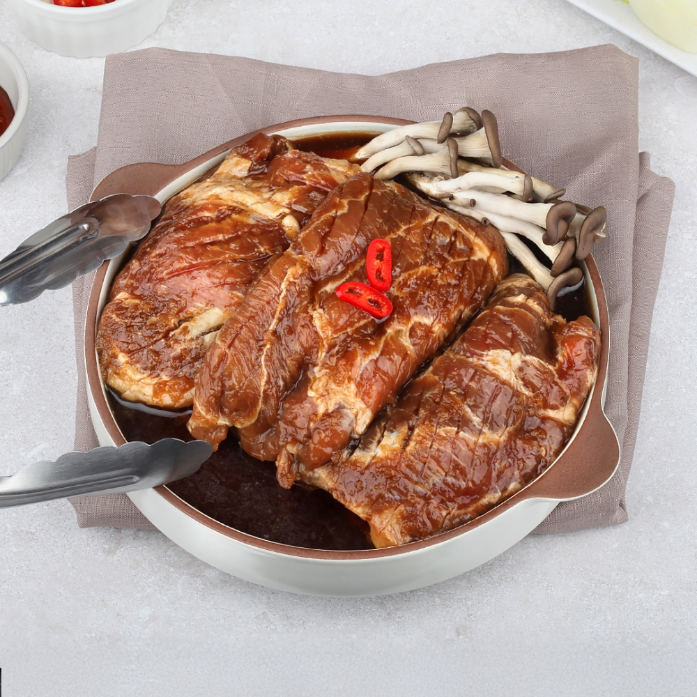 [임박세일] 국내산 돼지고기 한돈 목살왕구이 1kg~1.2kg 2대
