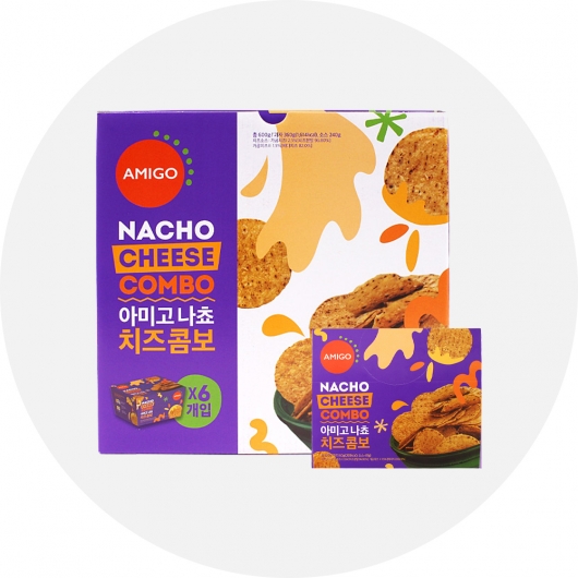 아미고 나쵸 그랩앤고 치즈 콤보 퍼플에디션 100g x 6입