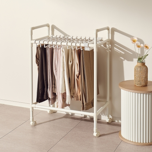 카트형 이동식 바지걸이 행거 1단